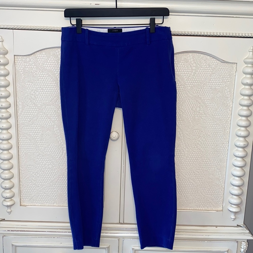 ‘Minnie’ fit, royal blue stretch pants,side zipper